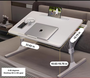 Portable MDF Foldable Height Adjustable <strong>Lap</strong> Desk Convertible Revolving Small <strong>Computer</strong> <strong>Table</strong> <strong>for</strong> Laptop Tilting Bed Lazy <strong>Computer</strong> - Product Image 3