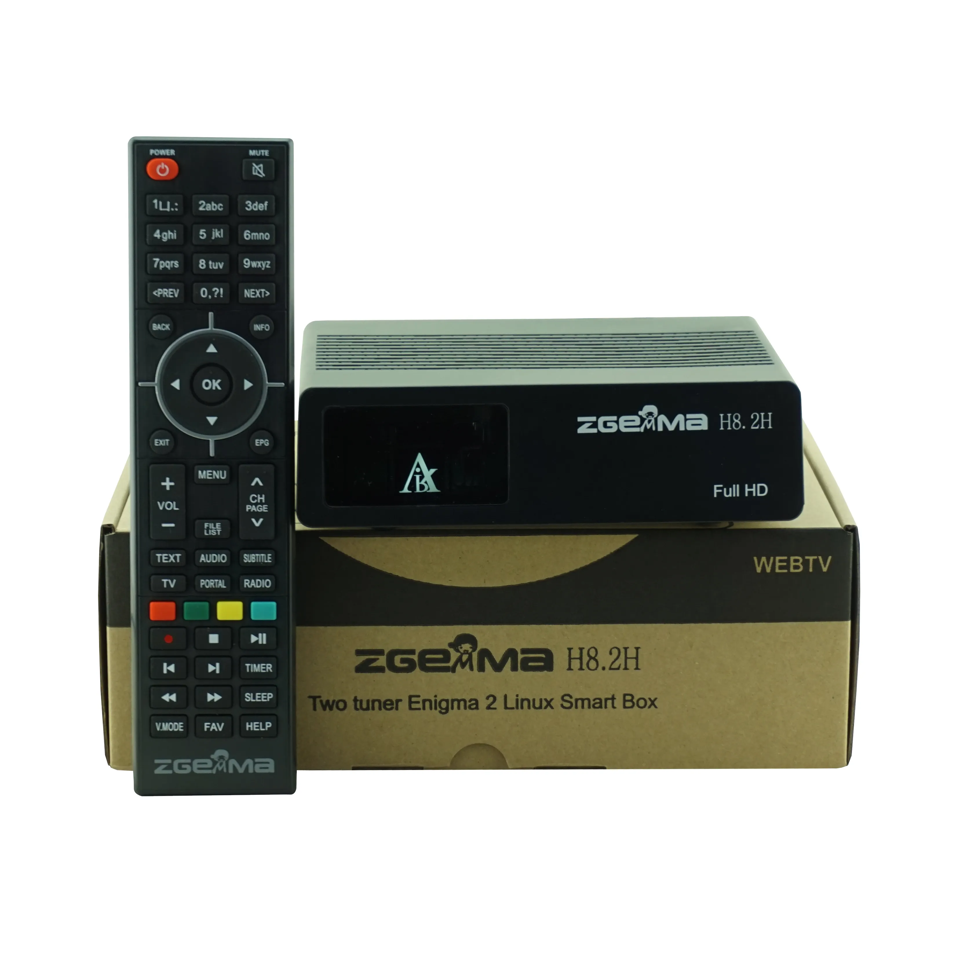 Système d'exploitation Linux haute définition H8.2H Digital Satellite Tv Receiver Box et tuner combo DVB-S2X + DVB-T2/C intégré