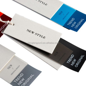 <strong>Custom</strong> Luxury Garment Swing <strong>Tags</strong> Clothes Label hang <strong>Tag</strong> with <strong>String</strong> Paper Hangtags for Clothing - Product Image 4