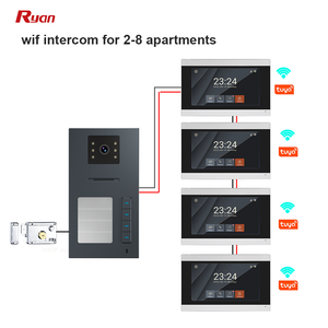 Intercomunicador de vídeo multifunción para 4 apartamentos, sistema de intercomunicación de seguridad para villa, con wifi