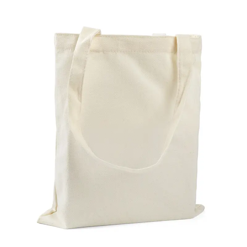 กระเป๋าสะพายผ้าใบผ้าฝ้ายสีขาวแบบพกพา-กระเป๋าเดินทางอาหารกลางวันและช้อปปิ้งของชําที่ทนทาน