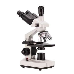 Microscopio Trinocular biológico óptico electrónico con luz Led, laboratorio médico - Product Image 1
