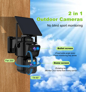 Solar IP CCTV Home Camera 4k Security <strong>System</strong> <strong>Wireless</strong> WIFI 4G SIM Card Night Vision Mini PTZ AI AOV Camera with Motion - Product Image 4