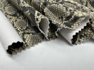 Artificiale 4 vie elasticizzato in vinile sintetico in finto pitone tessuto in pelle goffratura per abbigliamento firmato tessuto in pelle - Product Image 2