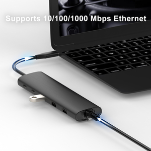 Ocking 12 en 1 para bicicleta, herramienta eléctrica de 100W Pnnnnnput 4K D 4 4 4 USB-A therternet UB dapter