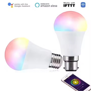 ワイヤレスアプリコントロール調整可能Alexa Tuya WIFIコントロールRGBIC照明電球9W A60 A19 E26 E27 RGBスマートLEDブラブ - Product Image 4