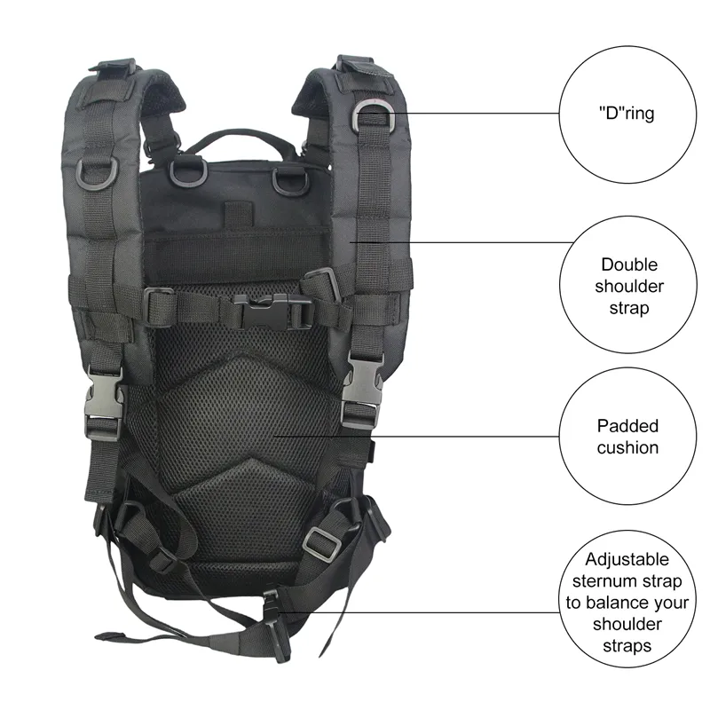 2021 Custom Logo Sports Camping Waterproof Backpack Travel Backpacks Military Tactical Backpack
