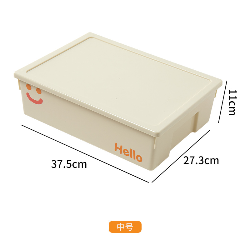 Medium-sized beige and orange stickers