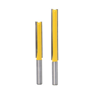 8mm Shank 2&quot; 3&quot; Inch Long 3/8 1/2 Diameter Woodworking Straight Router <strong>Bits</strong> with Carbide Tooth Carpentry Cutter <strong>Tools</strong> - Product Image 1