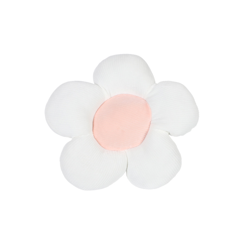 Flower-shaped headrest with white powder core