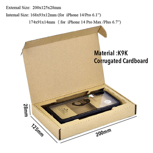 Düşük adedi özel Logo kahverengi Kraft oluklu karton cep cep telefonu kılıf nakliye mailler posta ambalaj kutusu - Product Image 2