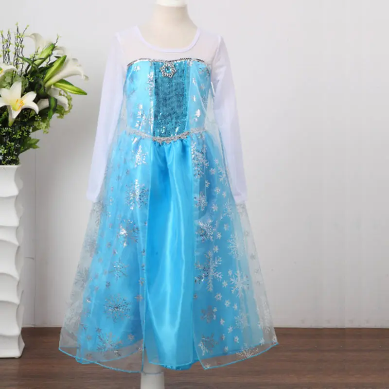 Fantasia vestido de elsa frozen, mais recente traje de halloween