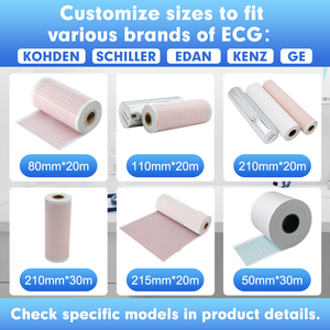FDA CE Chứng Nhận Y Tế Cấp 6-Kênh Điện Tâm Đồ Giấy 110Mm 210Mm Tương Thích Với Mindray <span class=keywords><strong>ECG</strong></span> - Product Image 2