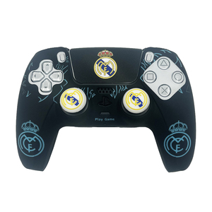 Ipek lazer baskı süper kahraman denetleyici kauçuk yumuşak silikon Wrap PS5 Dualshock 5 Gamepad denetleyicisi için ince cilt tutma kapağı