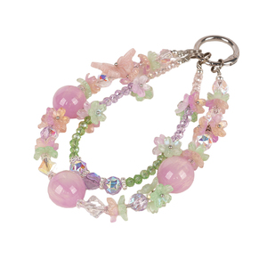 الحبل الهاتف المحمول لطيف الماس كعكة الكريستال الحبل حجر الراين حبة المفاتيح المعصم قصيرة مطرز سلسلة - Product Image 1