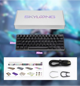 Teclado mecánico GK61 SK61 con gateron optical 60%, 61 teclas
