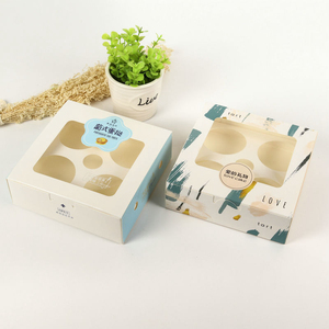 Ekmek kutuları özel Logo paket pişirme ambalaj için yiyecek kutusu küçük kek Kraft kağıt kutuları kek - Product Image 1