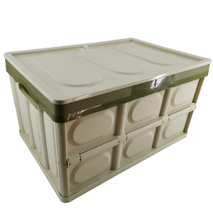 Contenedores de almacenamiento plegables rectangulares modernos, contenedores de almacenamiento apilables de plástico PP sin tapa, organizador de almacenamiento en GARAJE, seguro para alimentos - Product Image 1