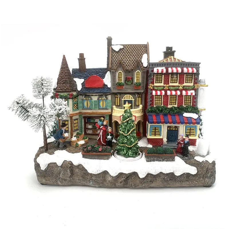 Vendita calda decorazione regali per bambini piccola casa Micro paesaggio resina decorazioni natalizie