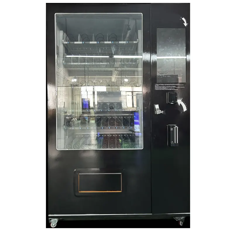 Máquina expendedora automática de autoservicio con pantalla táctil Combo máquina expendedora refrigerador