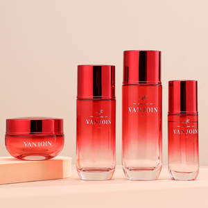 40ml ışık geçirmez Vitamin Serum cilt bakımı boş özel krem degrade kırmızı paket gösteriliyor Set kutusu 100ml 120ml losyon şişesi 50g - Product Image 1