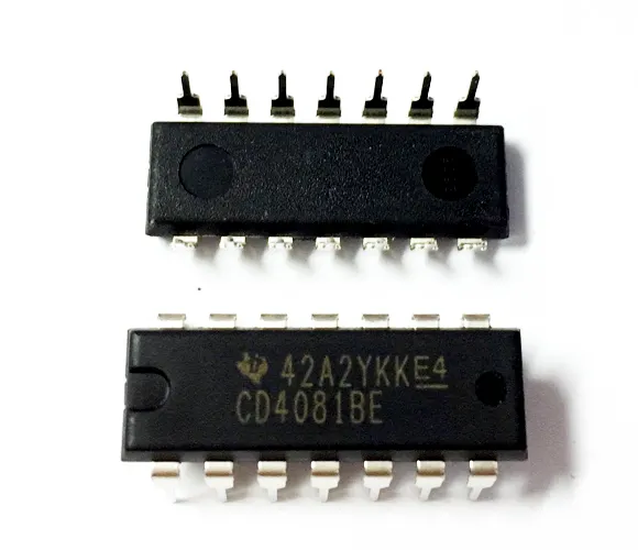 Terminal de entrada genuíno original cd4081be, chip quad 2 com portão dip-14