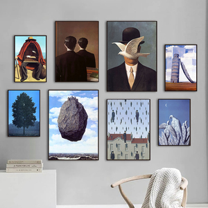 <strong>Surrealism</strong> Rene Magritte Classic Artwork Reproduction Wall Art Posters and Print Picture Canvas Painting Abstract Cuadros - Product Image 1