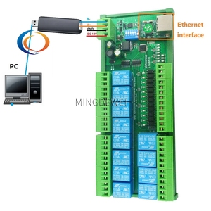 Ethernet RS485 relè TCP/IP UART modulo Controller di rete 12CH DC 12V 24V Modbus RTU scheda interruttore per motore PLC PTZ - Product Image 6