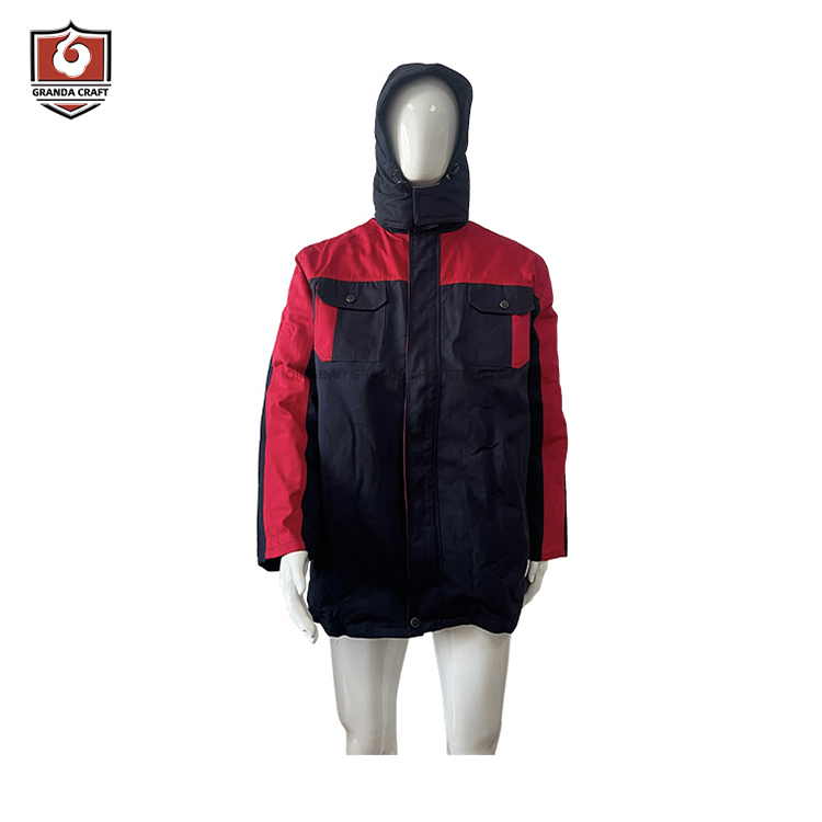 Black Long Sleeve Workwear Garments  Safety Winter Jacket 1