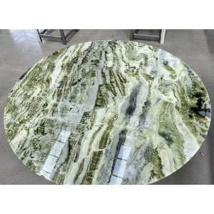 Hình chữ nhật hiện đại màu xanh lá cây đá cẩm thạch Đá Bàn cà phê Thiết kế thời trang hình chữ nhật đá cẩm thạch hàng đầu cho bàn Vanity Tops bảng Tops - Product Image 6