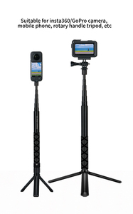 אביזרי מצלמה סגסוגת אלומיניום חם, מוט הרחבה מתכווננת, מוט הסלפי מייצב, מחזיק הטלפון, 0.7 מטר - Product Image 5