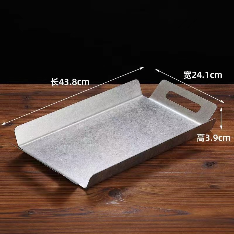 Square serving plate (medium size) (snowflake sand)