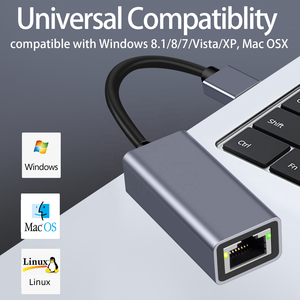 Cantell professionale scheda di rete adattatore 100Mbps convertitore Ethernet con interfaccia USB a RJ45 tipo C per Computer portatile MAC - Product Image 3