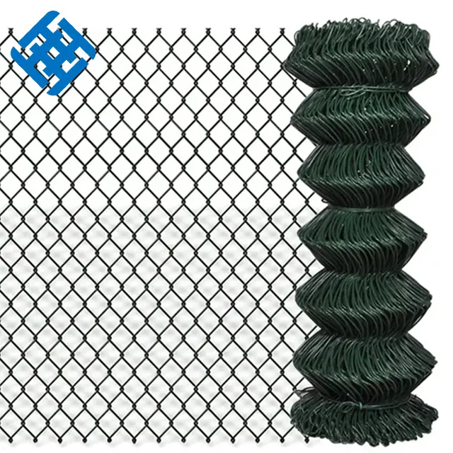 Durável PVC revestido galvanizado ferro jardim cerca construção-grau malha Chain Link painel para a venda da fábrica de China