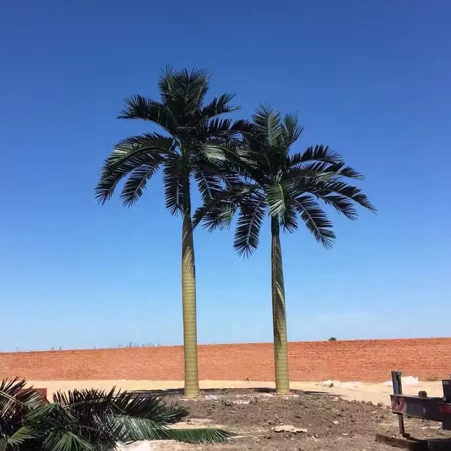 Palmeira do coco real artificial para decoração da paisagem ao ar livre