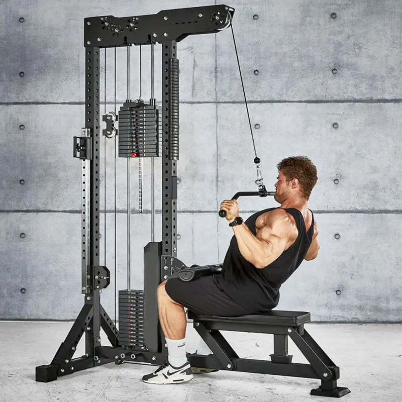 Functionele Trainer Kabelplaat Geladen Lat Pulldown Lage Rij Machine Voor Power Gewichtheffen