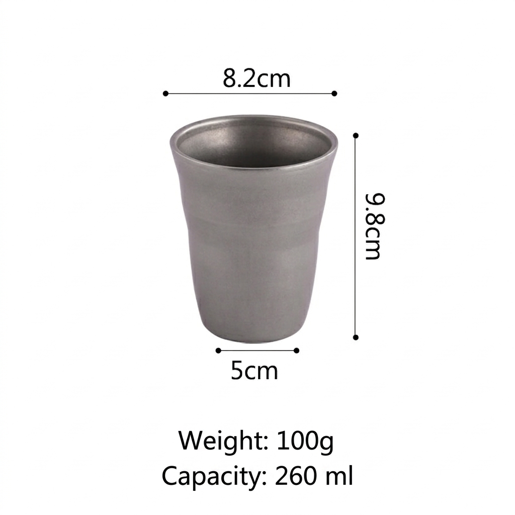 Retro 260ml 304 small waisted double layer cup