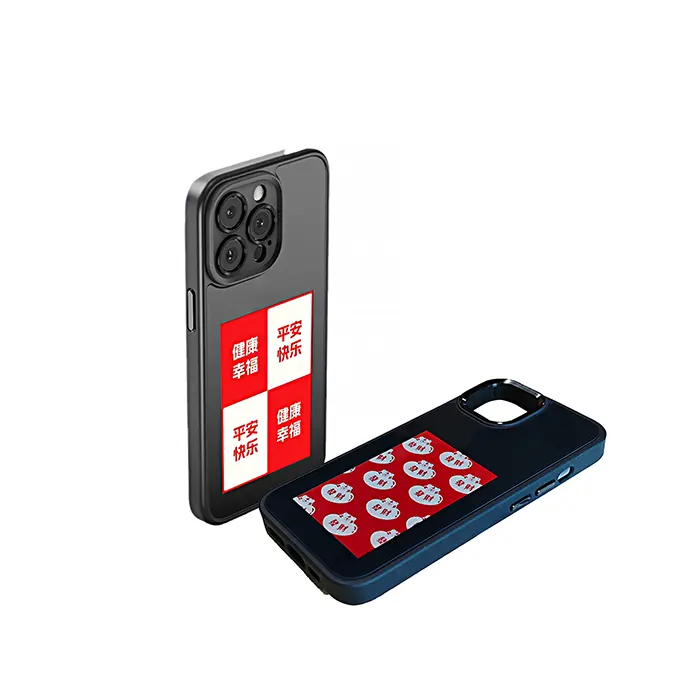 2024新しいデザインハイテクスマートDIYEインクスクリーンディスプレイNFCガールズフォトケースforiphone 15 13 14 pro max plus