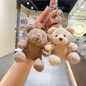 11cm sevimli karikatür ayı peluş anahtarlık kolye oyuncak yumuşak hayvan bebek anahtarlık Kawaii ayı dolması oyuncaklar çocuk çocuklar çanta kolye - Product Image 4