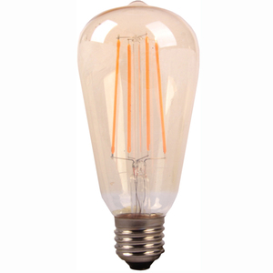 <strong>60W</strong> Equivalent 6W 120V 220V Vintage <strong>LED</strong> Filament Bulb ST64 T30 T45 A60 C35 G45 G80 G95 G125 Amber Glass Dimmable <strong>LED</strong> Edison Bulb - Product Image 3