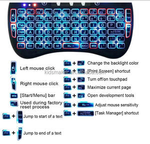 Mini Bàn phím không dây I8 Air chuột không dây Touchable điều khiển từ xa cho Smart TV Box Máy tính để bàn Touchpad PC - Product Image 4