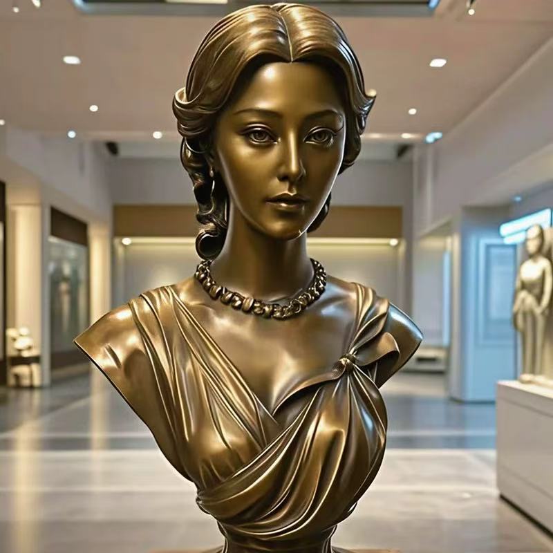 Busto marrón oscuro