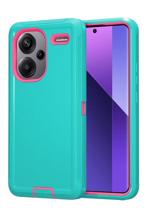 Azul agua y rojo rosa