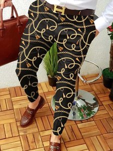 カジュアルパンツ春と秋の小さな足の卸売パンツメンズペンシルメンズプリントパンツ