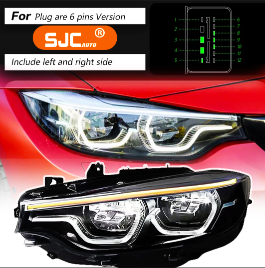 Original car headlight is 6 Pins