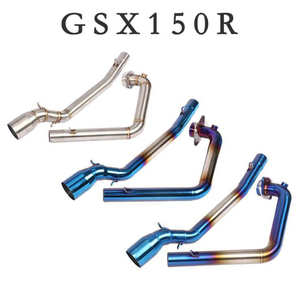 Yüksek performanslı egzoz borusu motosiklet egzoz kaçış sistemi GSXS150 için modifiye ön orta bağlantı borusu kayma - Product Image 5