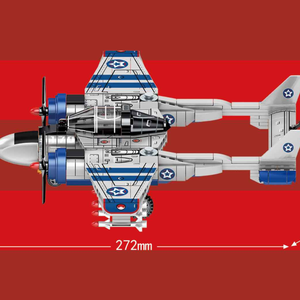 Sembo 207105 Building Block US P38 Fighter Army Plane Toys Construction Kit for Kids - Product Image 2