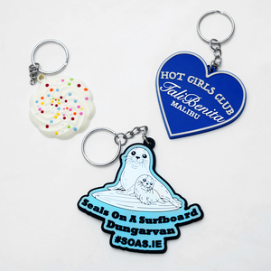 Tùy chỉnh thiết kế phim hoạt hình Silicone Keyring 2D/3D cao su PVC móc khóa - Product Image 1