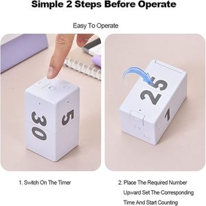 Zamanlayıcı egzersiz verimliliği pomodoro zamanlayıcı dijital çevirme mutfak geri sayım sayacı çocuklar için özel küp dönen algılama - Product Image 2