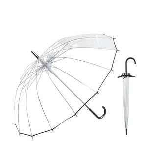 16 צלעות חזק windproof אוטומטי פתוח עמוק כיפה pe פלסטיק j וו חתונה צילום גשם ציוד - Product Image 2